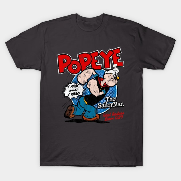 Popeye The Sailor T-Shirt by Alema Art